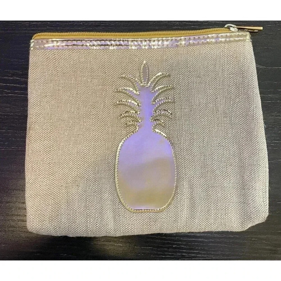 LOLO Gold Pineapple Tan‎ Cosmetic Bag - Picture 1 of 6